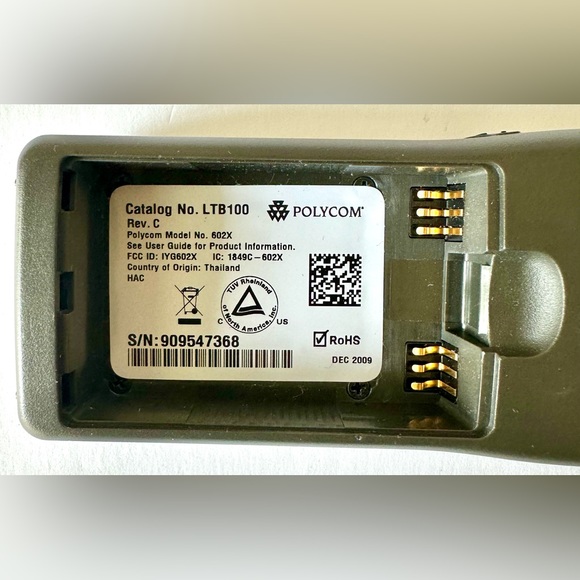 Polycom Spectralink 602x Wireless Digital Phone w/ Battery Charging Base Handset - Picture 7 of 13